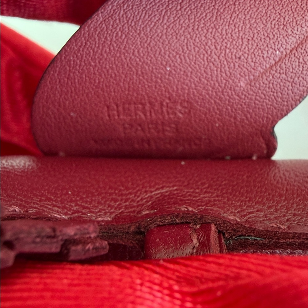 HERMES Rodeo bag accessory charm small size Rouge Grenat BNIB. New. Full set - Picture 11 of 13